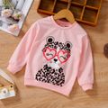 2-Pack Toddler Girl Leopard Heart Print White/Pink Pullover Sweatshirt Red/White