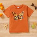 2-Pack Toddler Girl Butterfly/Bee Print Short-sleeve Tee Multi-color