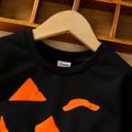 Toddler Boy/Girl Halloween Pumpkin Print Pullover Sweatshirt Black image 4