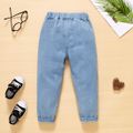 Toddler Boy Playful 100% Cotton Vehicle Embroidered Denim Jeans Blue image 2