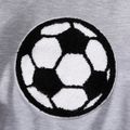 Soccer Cup Toddler Boy Playful Soccer Embroidered Pullover Sweatshirt Grey image 4