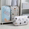 Quilt Storage Bag Foldable Drawstring Organizer Quilt Pillow Clothes Household Products Storage Organizer White