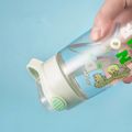 canudo com estampa de desenho animado infantil canudo garrafa de água copo de canudinho de plástico com alça fácil de usar para meninas e meninos Verde Pálido