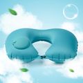Camping Pillow Portable U Shaped Inflatable Pillow for Outdoor Hiking Camping Travelling Grey
