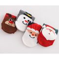 4-pack Women Christmas Rudolph Santa Claus Snowman Print Ankle Socks Multi-color image 3