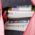 5-pack Women Rainbow Unicorn Pattern Backpack Tote Shoulder Coin Purse Pen Pencil Case Drawstring Storage Bag Set Pink