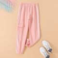 Kid Boy/Kid Girl Striped Elasticized Cargo Pants Pink