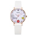 Kids Watch Round Watch for Girls (With Packing Box) White