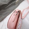 Kids Cartoon Dinosaur Bunny Print Semicircle Shoulder Bag Messenger Bag Coin Purse Pink