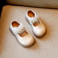 Toddler / Kid Faux Pearl Lace Trim Flats Beige image 4