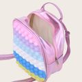 Kids Rainbow Silicone Sensory Stress Relief Toy Backpack Pink