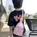 Toddler / Kid Unicorn Dinosaur Pattern Chest Bag Sling Bag Pink image 4