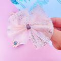 5-pack Cute Smily Floral Bow Crown Decor Hair Clips Hair Accessories for Girls Pink