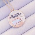 2-pack Polar Bear Graphic Pendant Necklace for Mom and Me Gold