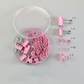 Office Clips Stationery Set Paper Clips Binder Clips Bulldog Clips Hollow Clips Set for Home School Office Supplies Pink image 1