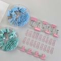 Office Clips Stationery Set Paper Clips Binder Clips Bulldog Clips Hollow Clips Set for Home School Office Supplies Pink image 3
