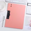 A4 Binder Punchless File Folder Clipboard Writing Pad with Spring Action Clamp Test Paper Storage Organizer Office Stationery Pink image 3