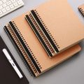 A5 Spiral Notebook with Kraft Cover 60 Sheets Wirebound Journal Notepad Office School Supply Stationery Yellow image 3