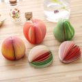 3D Fruit Sticky Notes 125 Sheets Cute Memo Sticky Note Message Note for Home Office School White