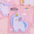 4-pack Cute Cartoon Unicorn Rainbow Sticky Notes Message Memo Pad Self-Adhesive Note Pads Stationery Supplies Multi-color