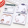 4-pack Cute Sticky Notes Re-pasteable Message Memo Pad Note Pads Stationery Supplies Multi-color image 1