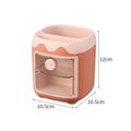 Cute Pen Holder with Dust Lid Compartment Pencil Pen Holder Desk Organizers Container Stationery Supplies Orange image 1