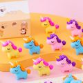 3-pack Cartoon Unicorn Pencil Eraser Toys Gifts for Classroom Prizes Game Reward Party Favors Multi-color image 2