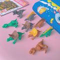 ألعاب ممحاة قلم رصاص على شكل ديناصور كرتوني مكون من 9 عبوات هدايا لجوائز الفصول الدراسية ومكافآت الحفلات متعدد الألوان image 4