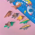 ألعاب ممحاة قلم رصاص على شكل ديناصور كرتوني مكون من 9 عبوات هدايا لجوائز الفصول الدراسية ومكافآت الحفلات متعدد الألوان image 5