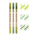 تلوين أقلام تحديد الفرشاة ذات النقاط الدقيقة وأقلام التحديد الملونة بأطراف الفرشاة اخضر فاتح image 1