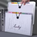 2-pack Cute Pattern A4 Expanding File Folder Portable Clear Expandable Organizer Rope Buckle Closure for Examination Paper Document White image 4