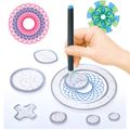 27-pack Spirograph Design Set Kid Drawing Geometric Ruler Spiral Curve Stencils Art Set to Make Countless Amazing Designs White