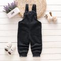 Toddler Boy Animal Lion Embroidered Tasseled Casual Overalls Black