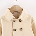 Toddler Boy 100% Cotton Double Breasted Lapel Collar Trench Coat Khaki image 3