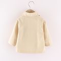 Toddler Boy 100% Cotton Double Breasted Lapel Collar Trench Coat Khaki image 5
