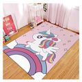 Area Rugs Cartoon Unicorn Carpet Living Room Bedroom Sofa Mat Absorbent Bathroom Mat Carpet Home Decor Color-A