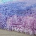 Tapete de área de pele falsa desgrenhado, tie dye luxo moderno tapetes de pelúcia interior para sala de estar do quarto Multicolorido image 3
