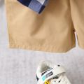 2pcs Toddler Boy Casual Plaid Shirt & Khaki Shorts Set Black/White image 5