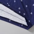 قطعتان من قميص بولو للأطفال الصغار غير رسمي بطبعة مرساة وأكمام طويلة وسراويل كاكي الأزرق الملكي image 5