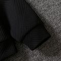 Enfants Garçon Couture de tissus Couleur unie Pull Sweat-shirt Noir image 5