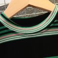 2pcs Kid Boy 100% Cotton Stripe Colorblock Long-sleeve Tee and Cargo Pants Set Dark Green image 2