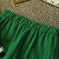 2pcs Kid Boy 100% Cotton Stripe Colorblock Long-sleeve Tee and Cargo Pants Set Dark Green image 5