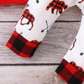 Christmas Baby Boy/Girl 100% Cotton Long-sleeve Graphic Print Dress/Set Red image 4