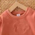Toddler Boy Animal Bear Textured Pullover Sweatshirt Brown