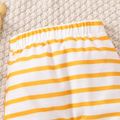 Baby Boy/Girl Striped Splicing 3D Ears Animal Print Pants Yellow image 3