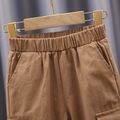 Toddler Boy Trendy Pocket Design Elasticized Cargo Pants Reddishbrown image 3