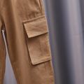 Toddler Boy Trendy Pocket Design Elasticized Cargo Pants Reddishbrown image 4