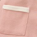 Baby Boy/Girl Solid Waffle Raglan-sleeve Jumpsuit Pink image 5