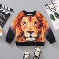 Toddler Boy Playful Lion Print Pullover Sweatshirt Multi-color image 1