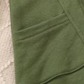 Baby Boy 95% Cotton Dark Green Long-sleeve Hooded Zipper Jumpsuit DarkGreen image 5